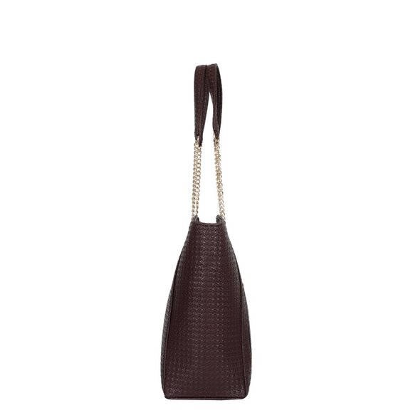 Women's Vegan Leather Brown Colour Satchel Bag – Sling Shoulder Tote Bag - Picture 7 of 10